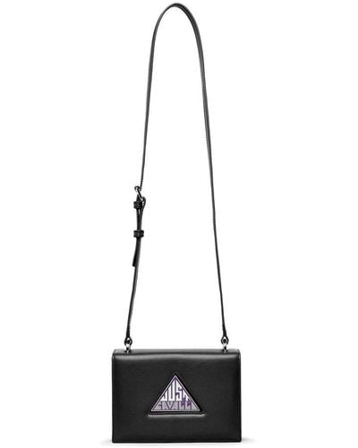 Just Cavalli Logo Detailed Shoulder Bag - Black
