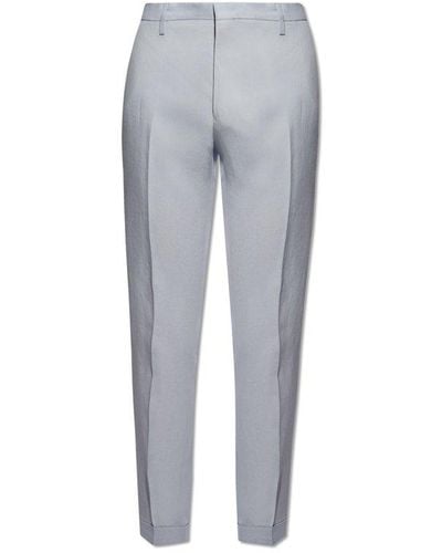 Paul Smith Linen Pleat Front Trousers - Grey