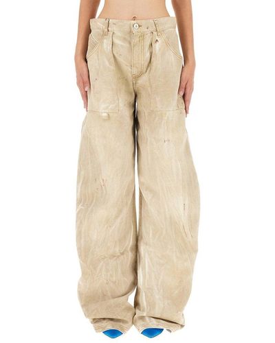 The Attico Effie Long Trousers - Natural