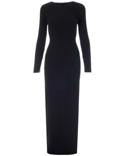 Balenciaga Crewneck Maxi Dress - Black
