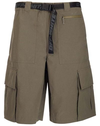 Off-White c/o Virgil Abloh Belted Cargo Shorts - Green