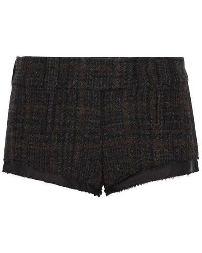 Miu Miu Panelled Mini Shorts - Black