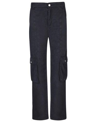 Moschino Straight Leg Pocket Detailed Cargo Trousers - Blue