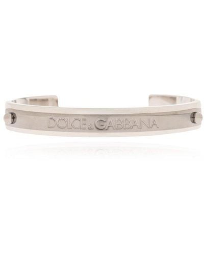 Dolce & Gabbana Logo-engraved Cuff Bracelet - Multicolour