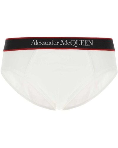 Alexander McQueen Stretch Cotton Slip - White