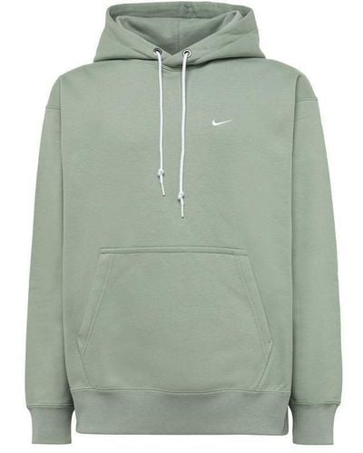 Nike Solo Swoosh Fleece Pullover Hoodie - Green