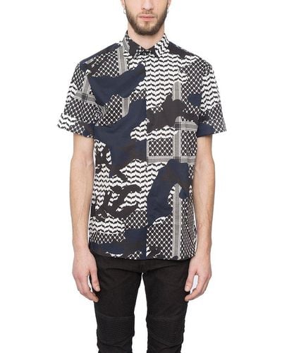 Neil Barrett Patterned Short Sleeved Shirt - Multicolour