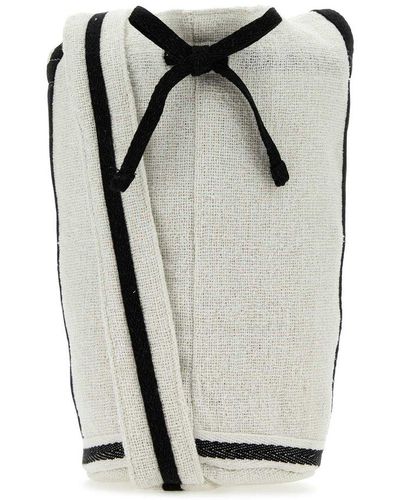 GIMAGUAS Gujarat Bow-detailed Shoulder Bag - Gray