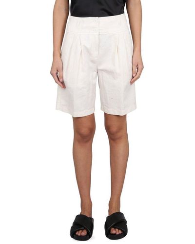 Aspesi Linen Blend Shorts - White