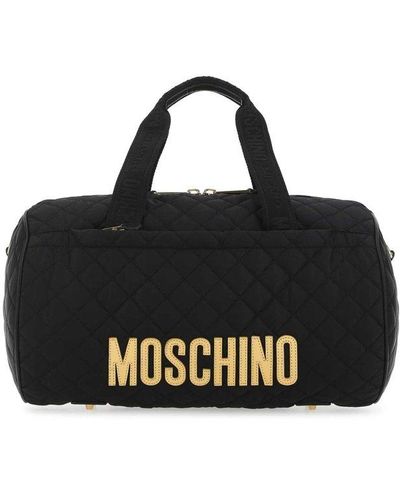 Moschino Quilted Zipped Holdall - Black