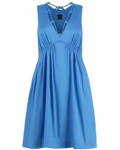 Pinko Avengers V-neck Mini Dress - Blue