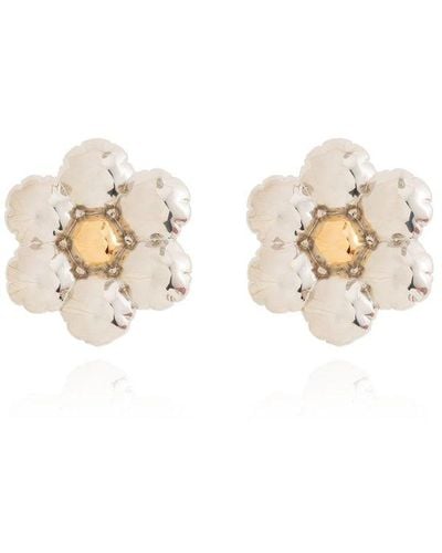 Marni Clip-on Earrings With Glower, - White