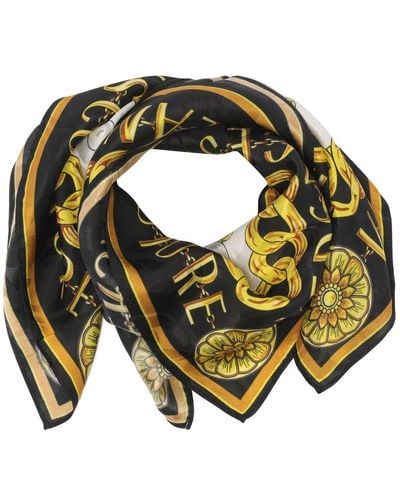 Versace Couture Chain Printed Scarf - Green