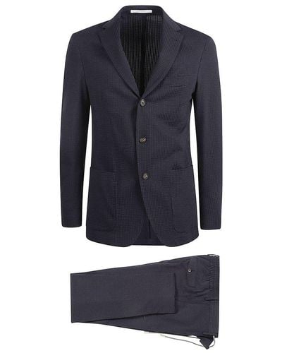 Eleventy Seersucker Two-piece Tailored Suit - Blue