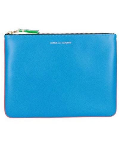 Comme des Garçons Bicolor 'cdg Super Fluo' Wallet Pouch - Blue