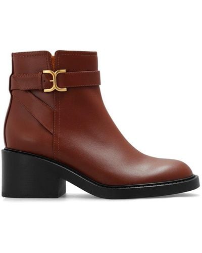 Chloé Marcie Heeled Ankle Boots - Brown