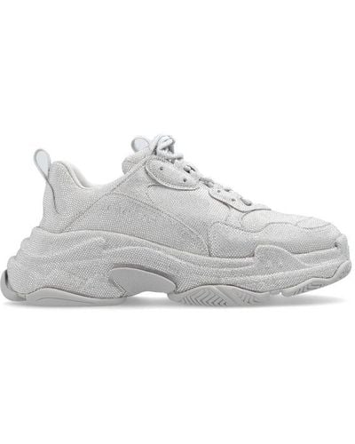 Balenciaga Triple S Lace-up Sneakers - White