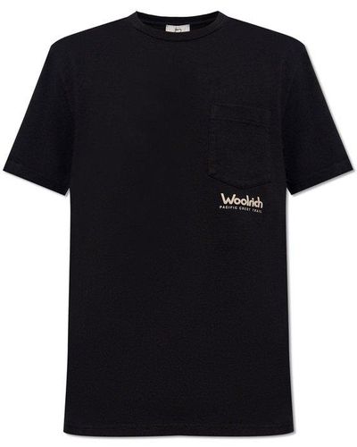 Woolrich T-Shirt With Logo - Black