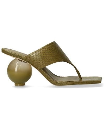 Cult Gaia Ball-heel Slip-on Sandals - Metallic