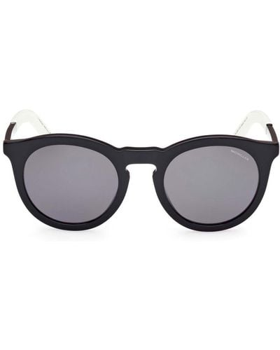 Moncler Round Frame Sunglasses - Black