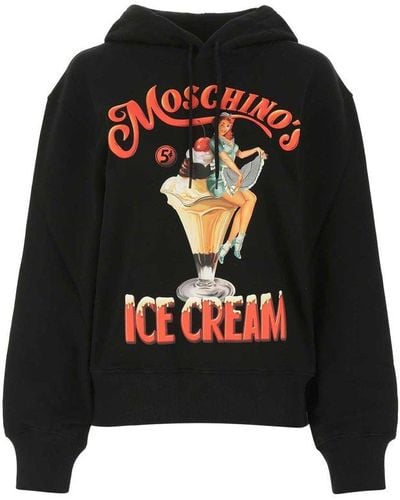 Moschino Cotton Oversize Sweatshirt - Black