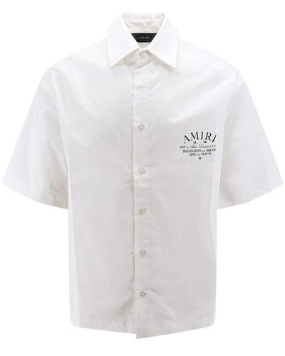 Amiri Arts District Short Sleeve Vacation Shirt - White