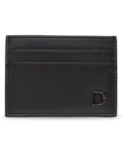 DSquared² Logo Plaque Cardholder - White