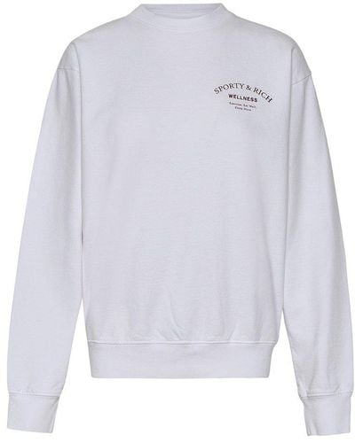 Sporty & Rich White Cotton Sweatshirt