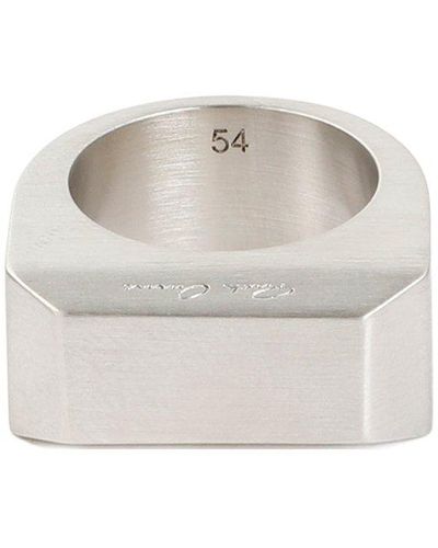 Rick Owens Beveled Ring Jewelry - White