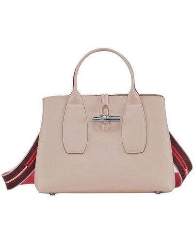 Longchamp Roseau Medium Top Handle Bag - Pink