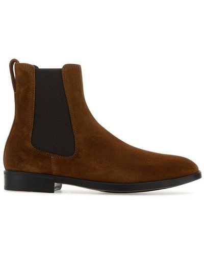 Tom Ford Round Toe Ankle Boots - Brown