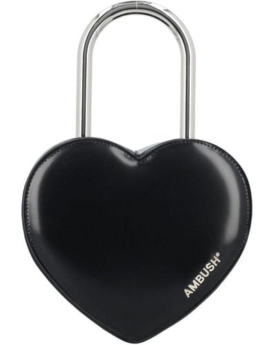Ambush Heart Padlock Bag - Black