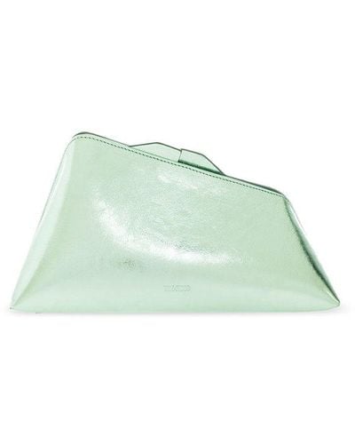 The Attico 8:30 Pm Metallic Small Clutch Bag - Green