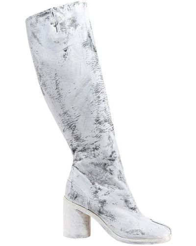 Maison Margiela Tabi Painted Effect Boots - White