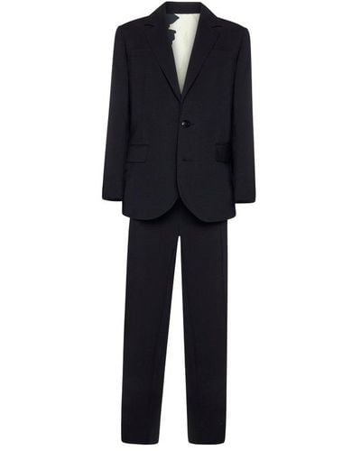 DSquared² Single-breasted Wide-leg Suit - Black