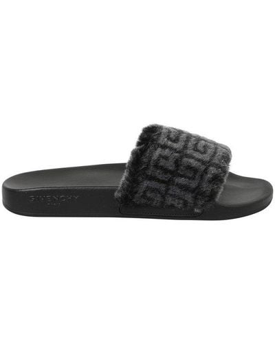 Givenchy Allover 4g Pattern Slippers - Black