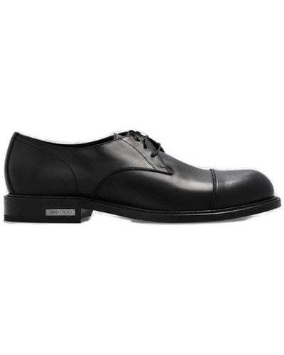 Jimmy Choo Ray Round-toe Derby Shoes - Black