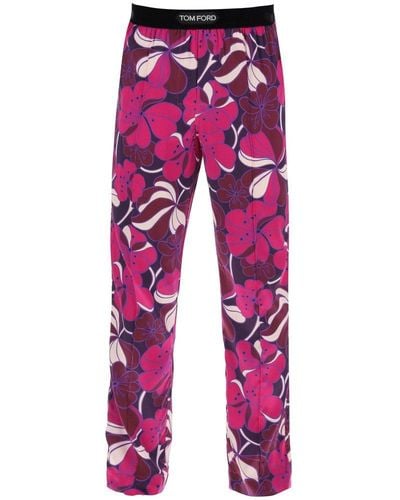 Tom Ford Floral Printed Pyjama Trousers - Red