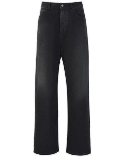 Balenciaga Faded Baggy Trousers - Black
