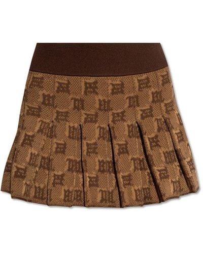 MISBHV Monogrammed Skirt - Brown
