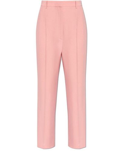 Alexander McQueen High-rise Straight Leg Trousers - Pink