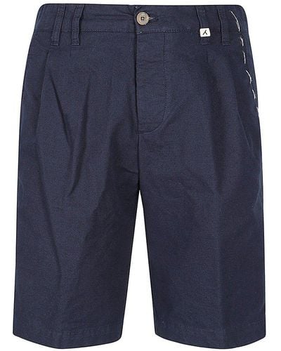 Myths Straight-leg Bermuda Shorts - Blue