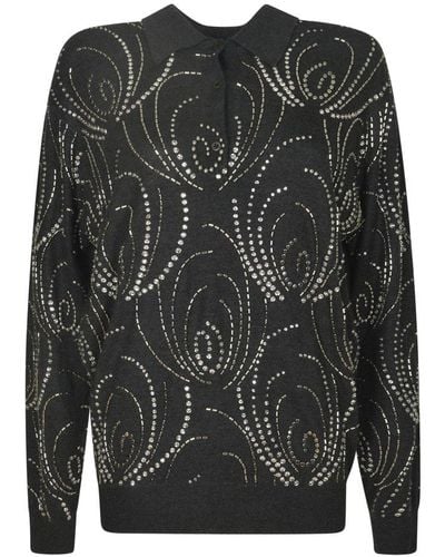 Prada Embellished Sweater - Black