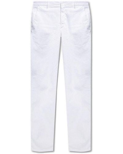Giorgio Armani Mid-rise Straight Leg Pants - White