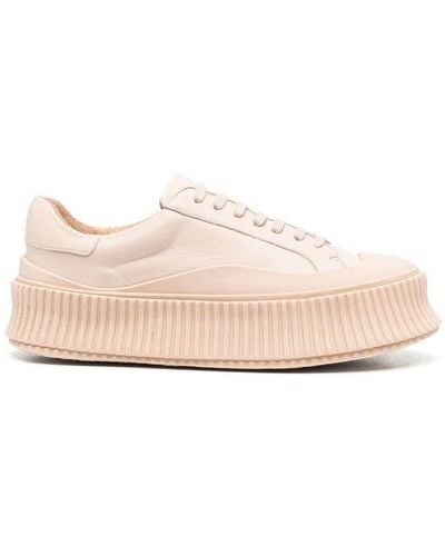 Jil Sander Round-toe Lace-up Sneakers - Pink