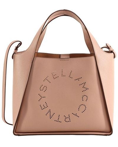 Stella McCartney Logo Vegan Leather Bag - Natural