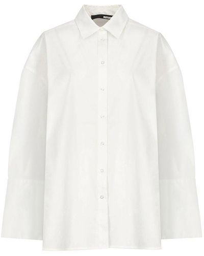 ROTATE BIRGER CHRISTENSEN Wide-sleeved Oversized Shirt - White