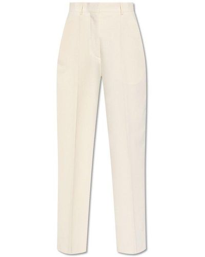 Nanushka ‘Lanai’ Pleat-Front Pants, ' - White