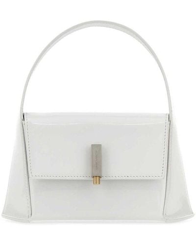Ferragamo Leather Mini Prisma Handbag - White