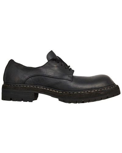 Guidi Lace-up Derby Shoes - Black